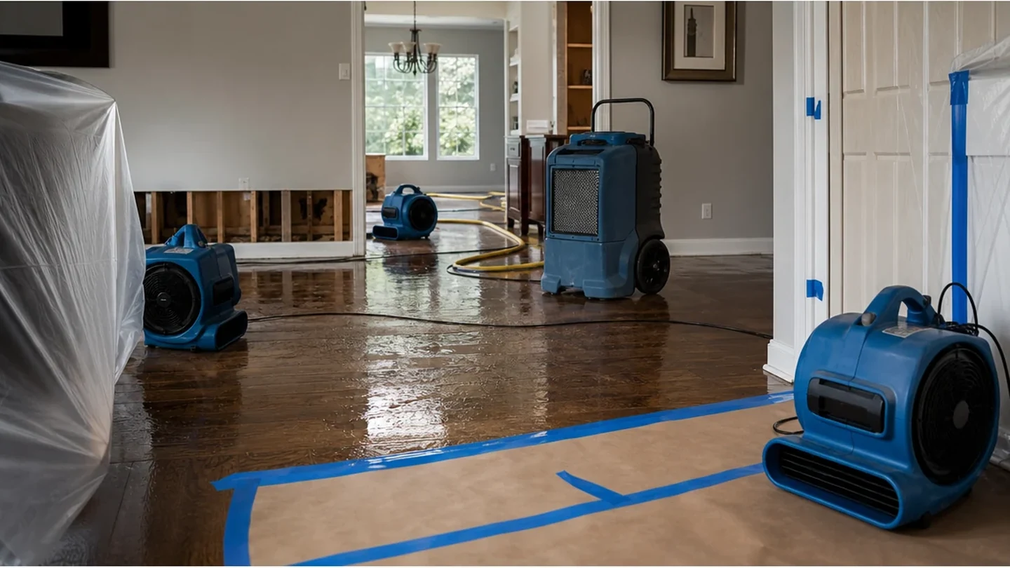 Residential flood cleanup project detail for homeowner quote planning